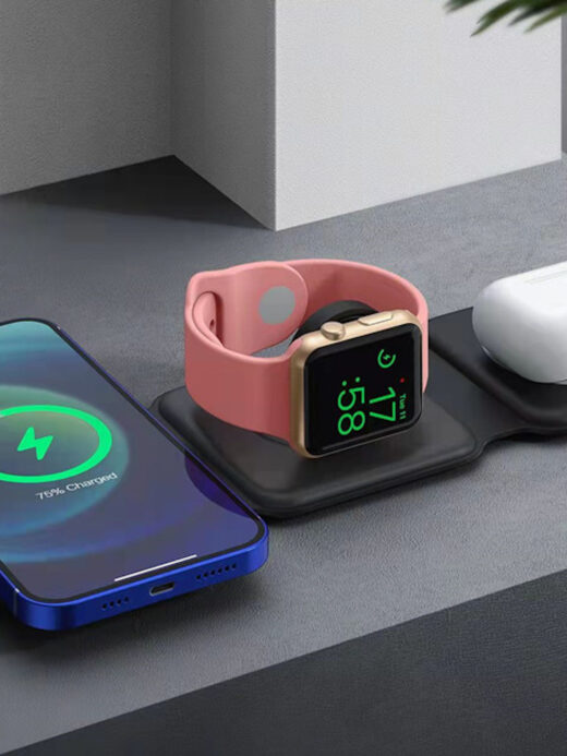 3 in 1 Magnetic Foldable Wireless Charger Pad