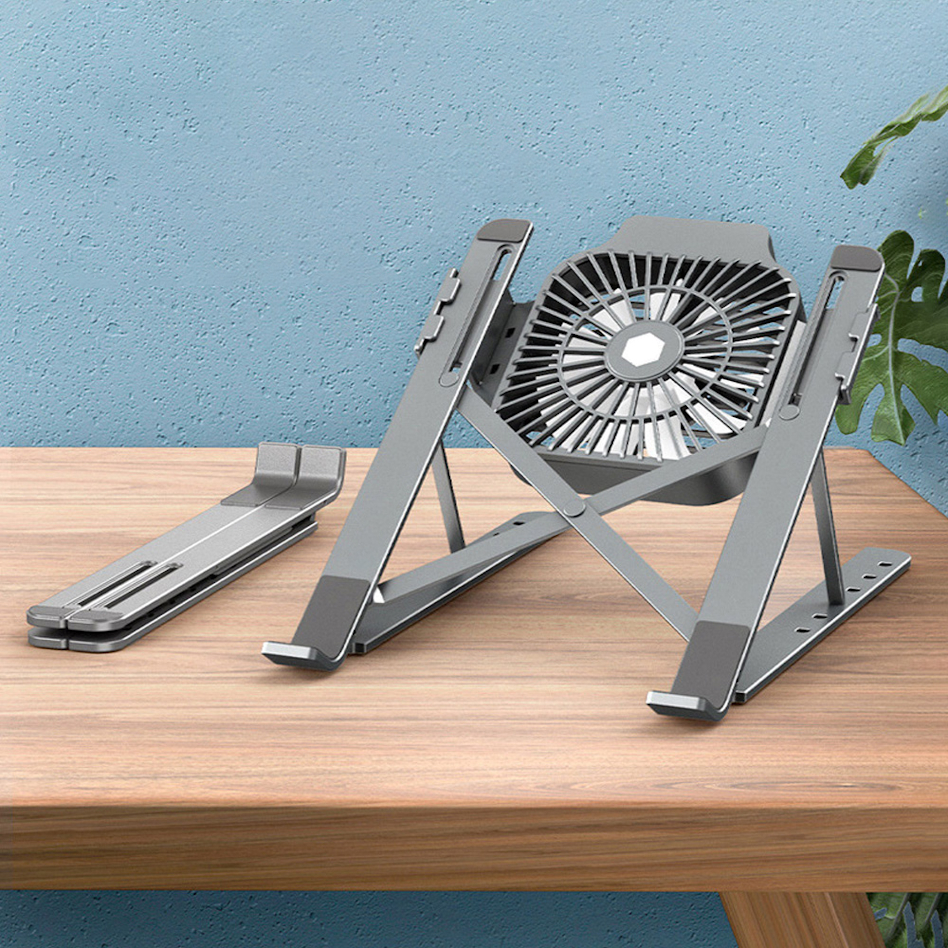 Foldable Laptop Holder with Cooling Fan
